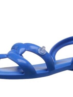 Melissa + Jeremy Scott  Women's  Blue Jelly Slide Tube Sandals New in Box